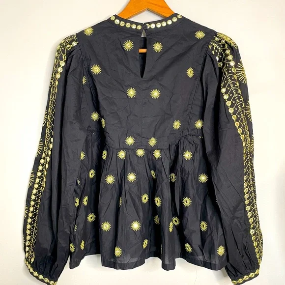 NWOT Farm Rio Sun Embroidered Blouse - Picture 5 of 12